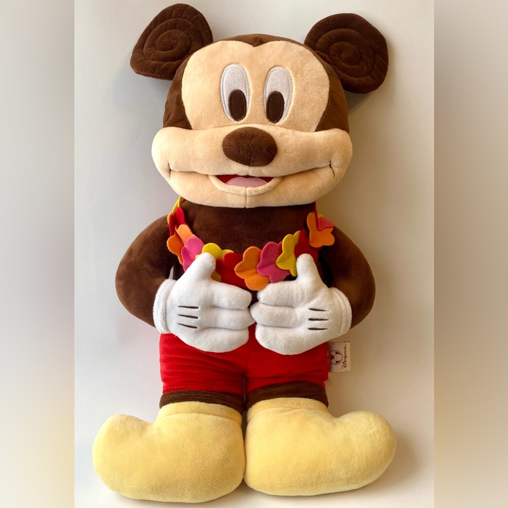 Large Disney Store Hawaiian‎ Mickey Pillow Pal